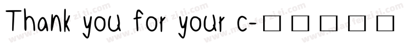 Thank you for your c字体转换
